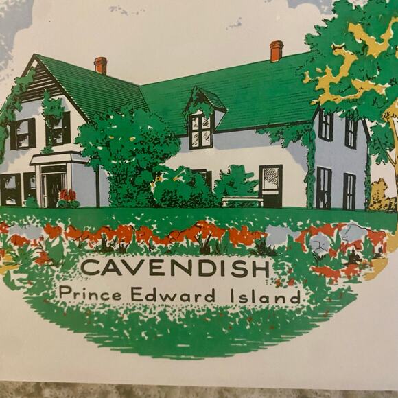 Vtg Collector Ceramic Trivet 6 x 6 Green Gables Cavendish Prince Edward Island - Picture 2 of 5
